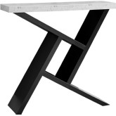 36" Hall Console Table in Black & Cement Look